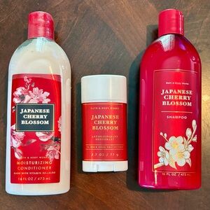 NWT, B&BW Japanese Cherry Blossom Hair Care and Deodorant Gift Set for V Day!